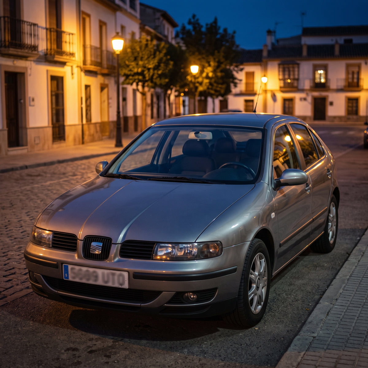 Parabrisas limpio de un coche aparcado
